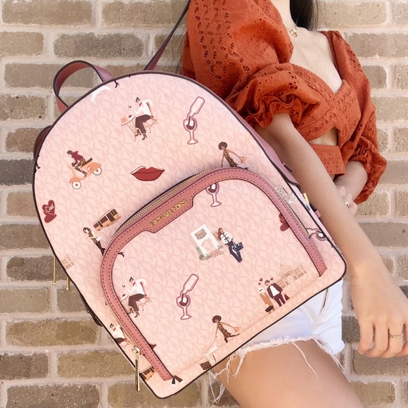 Michael Kors Large Backpack Pink - Picture 2 of 4